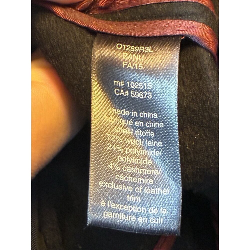 John Varvatos Mens Sz 2X Black Wool Cashmere Long Pea Coat Style Full Zip - Picture 4 of 4